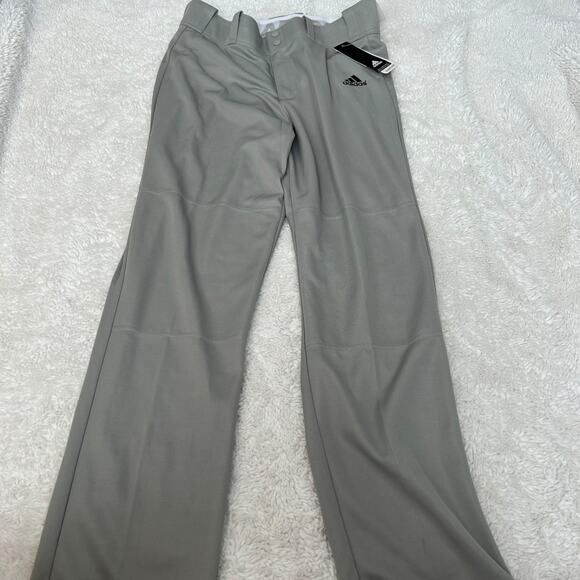NWT Adidas Men Triple Strip Grey Baseball Pants M Athleisure Luxe Casual Workout - Picture 2 of 8